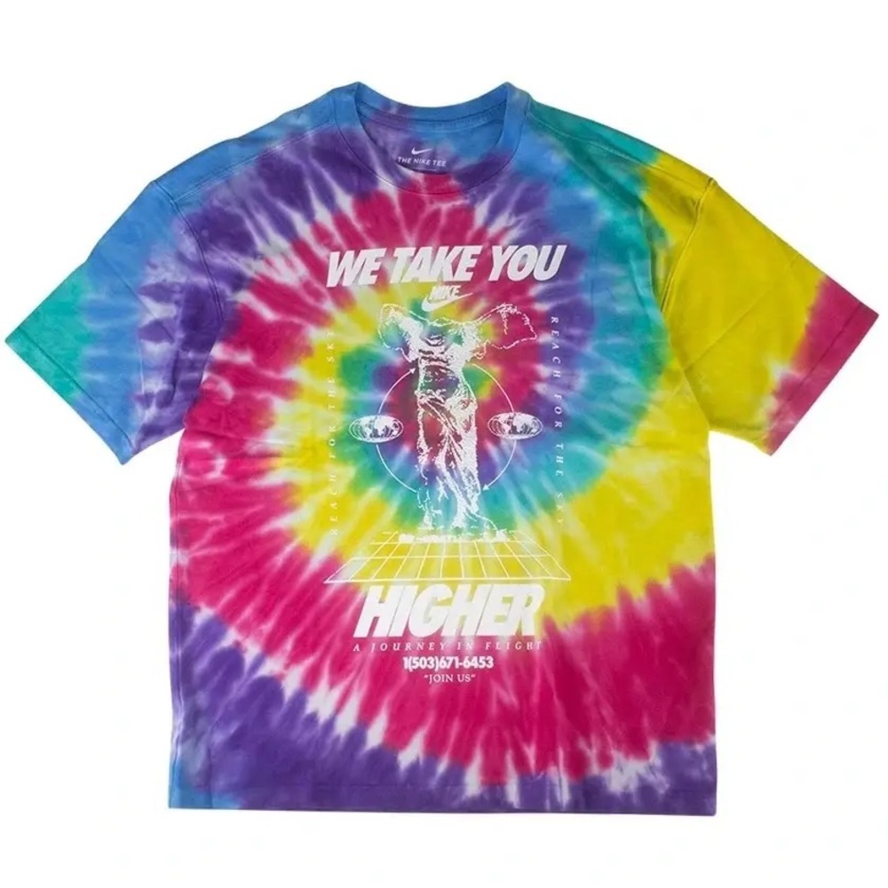 Nike We Take You Higher Tie Dye Oversized T Large